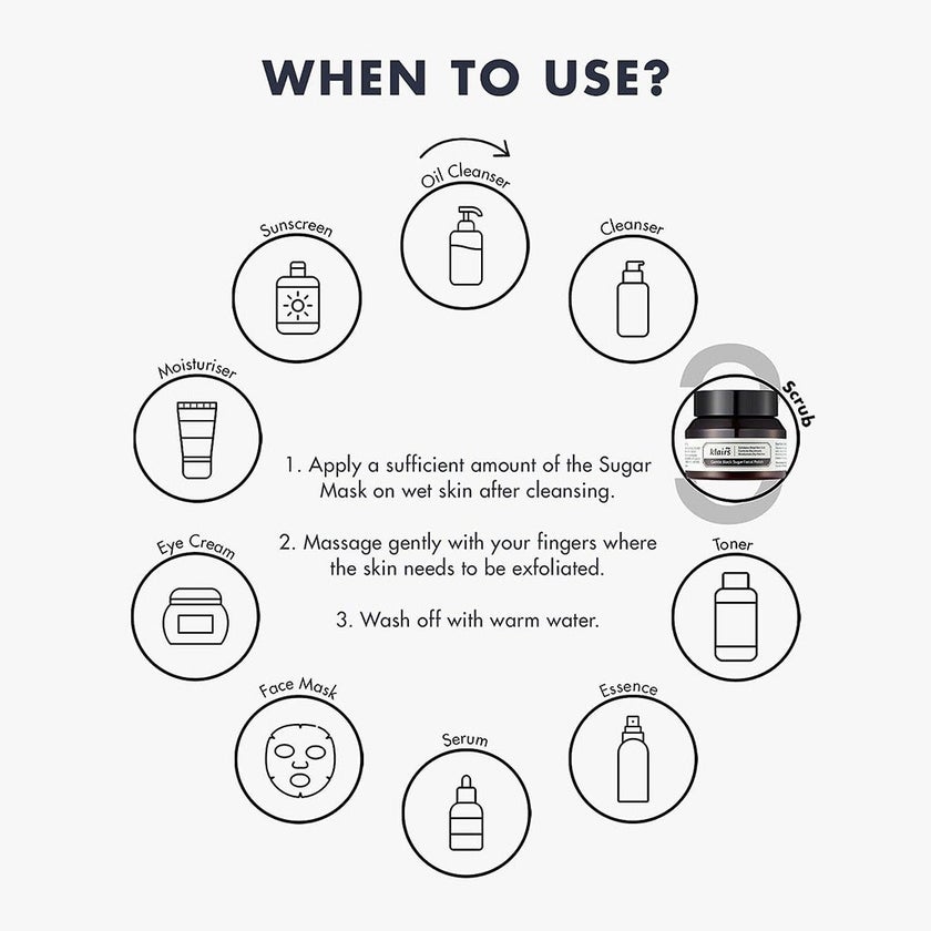 Dear Klairs Gentle Black Sugar Exfoliating Facial Polish Scrub 110g