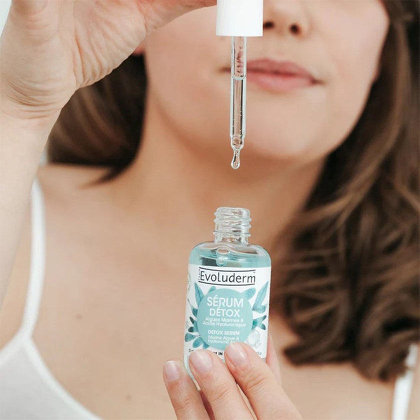 Evoluderm Detox Serum With Marine Algae & Hyaluronic Acid For Detoxifying & Hydration 30ml 