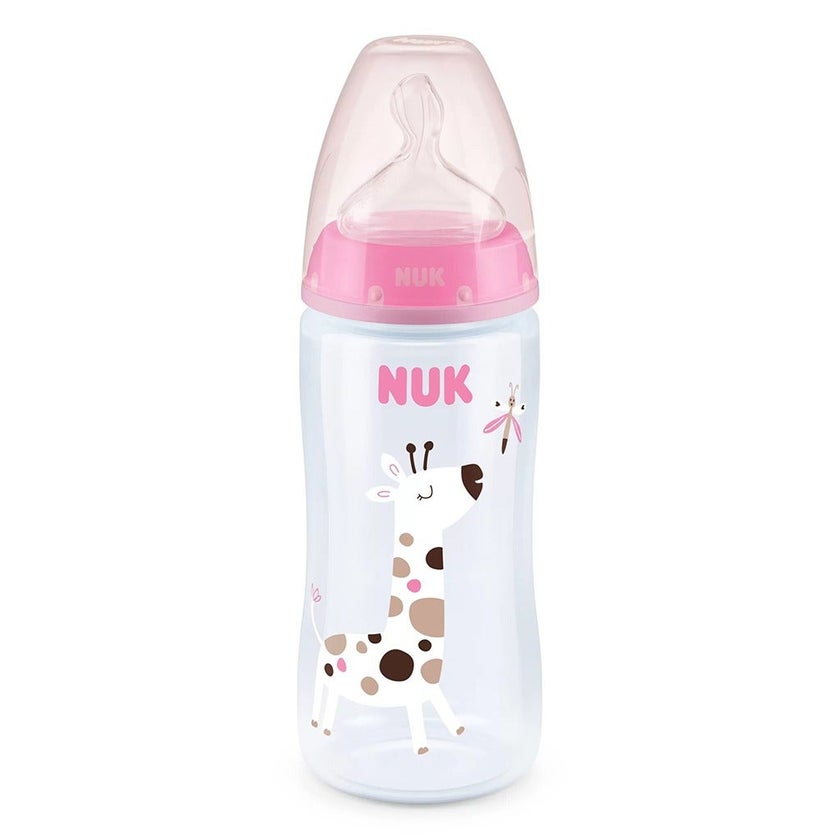 Nuk First Choice+ 300ml Anti-Colic PP Baby Feeding Bottle With Temperature Control, Assorted Pack of