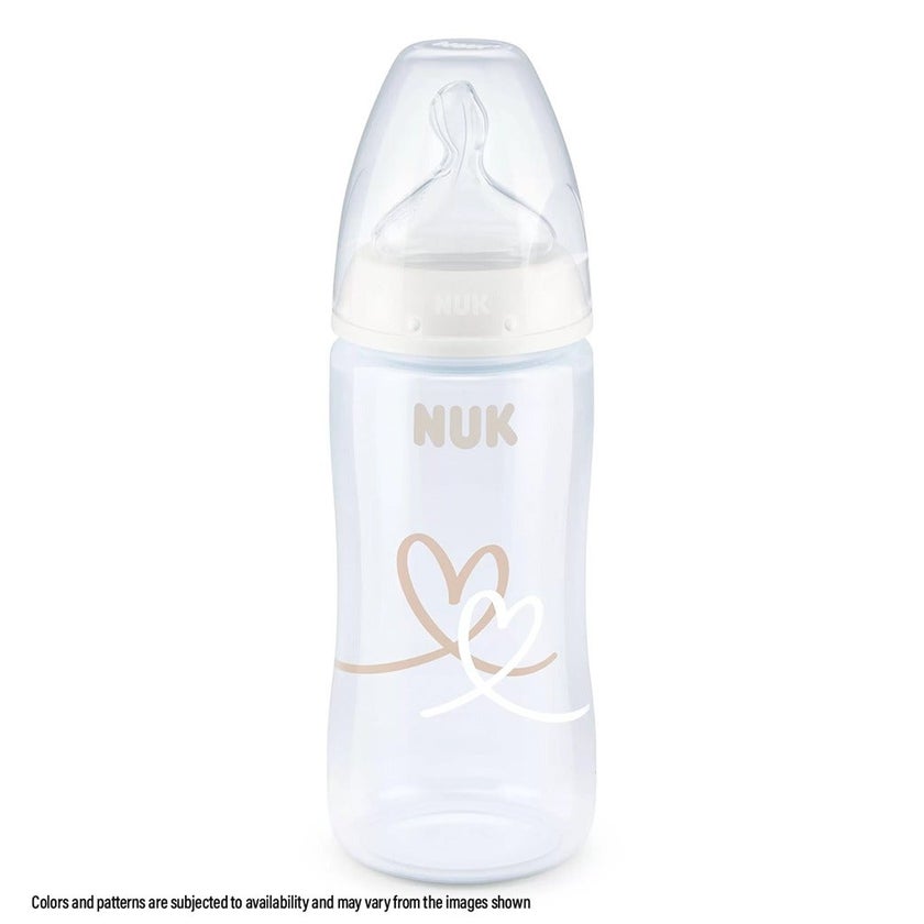 Nuk First Choice+ 300ml Anti-Colic PP Baby Feeding Bottle With Temperature Control, Assorted Pack of