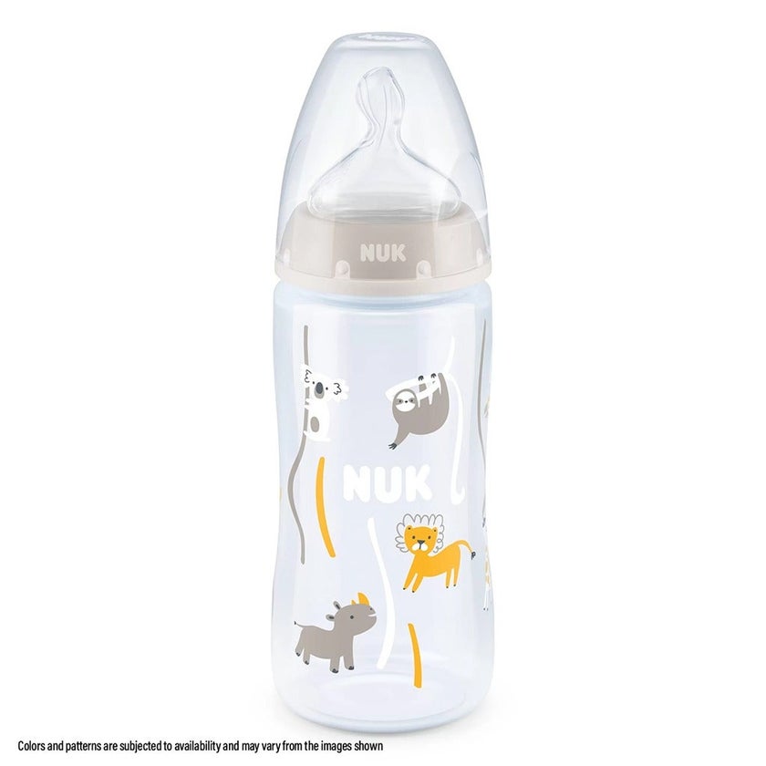 Nuk First Choice+ 300ml Anti-Colic PP Baby Feeding Bottle With Temperature Control, Assorted Pack of