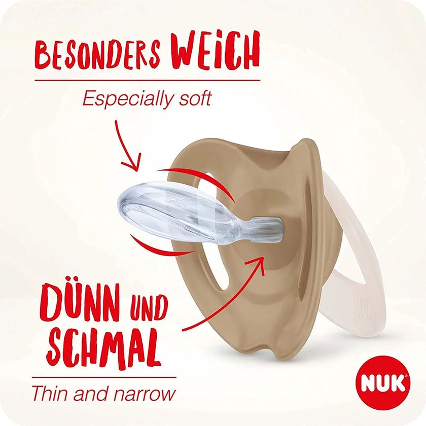 NUK Star Day & Night Silicone Soothers For 0-6 Months Baby, Assorted Pack of 2's