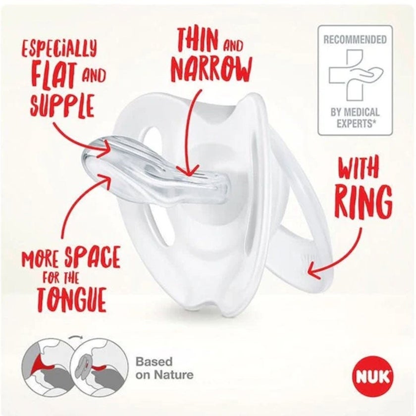 NUK Star Day & Night Silicone Soothers For 0-6 Months Baby, Assorted Pack of 2's