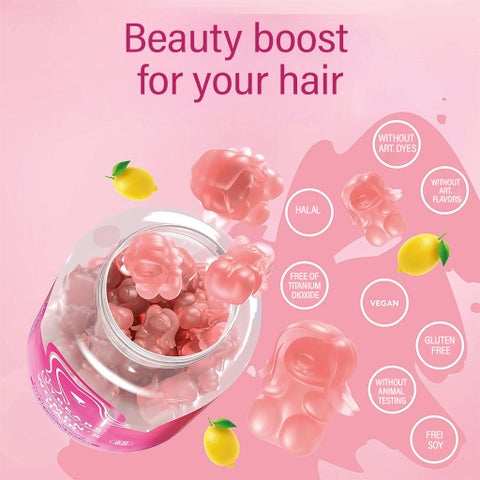 Ivybears Women's Hair Gummies With Biotin, Zinc & Vitamin C, Pack of 60's