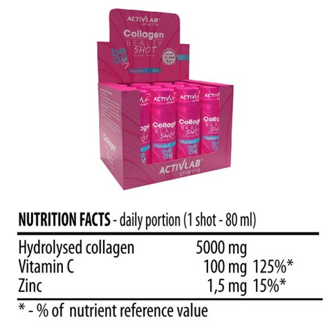 Activlab Pharma Collagen Beauty Ready To Drink Shots 80ml, Pack of 12's