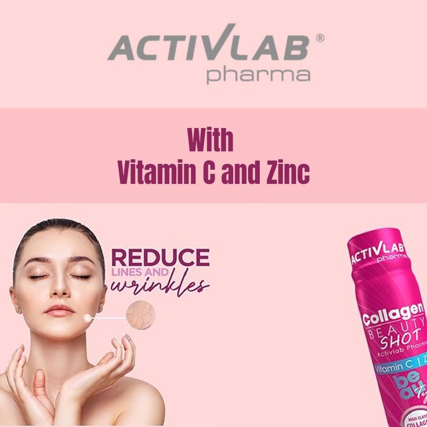 Activlab Pharma Collagen Beauty Ready To Drink Shots With Vitamin C & Zinc 80ml, Pack of 12's