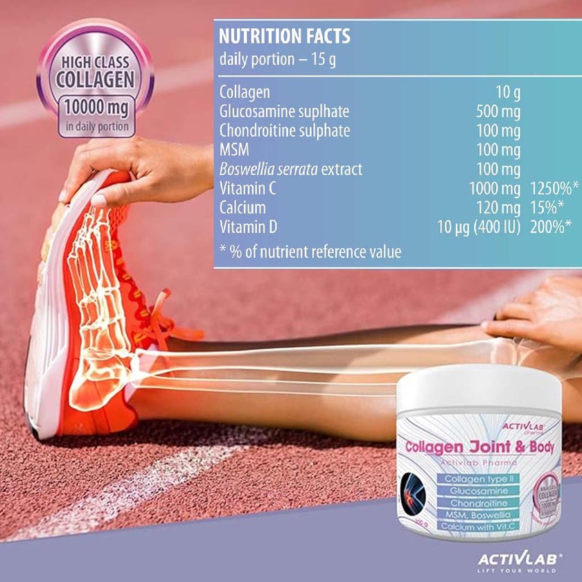 Activlab Pharma Collagen Joint & Body Powder For Healthy Bones & Joints 300g