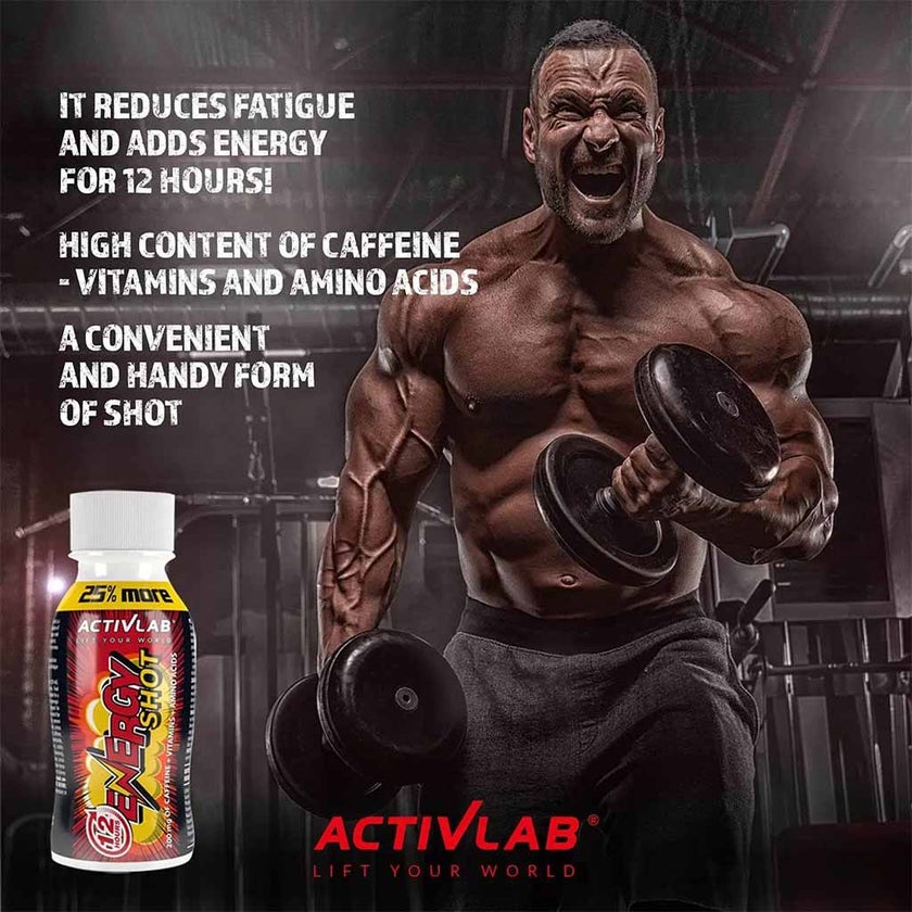 Activlab Pharma Energy Shot With Caffeine, Vitamins & Amino Acids 100ml, Pack of 12's