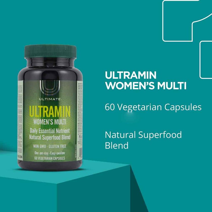 Ultimate Ultramin Women's Multivitamin & Superfood Supplement Capsules, Pack of 60's