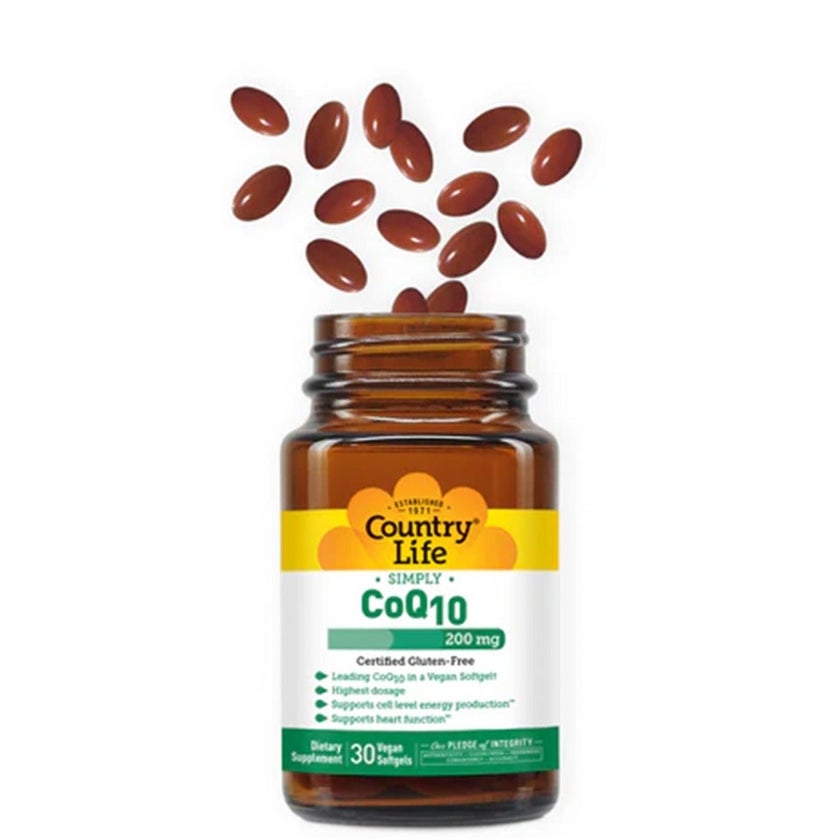 Country Life Powder Country Life Vegan CoQ10 200mg Softgels, Pack of 60's - myAster