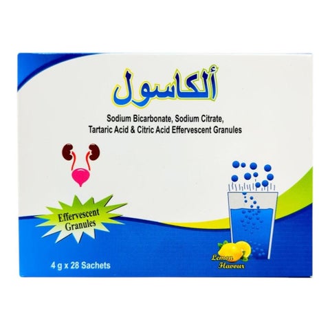 Alkasol Effervescent Granules, Lemon Flavor- 28 Sachets