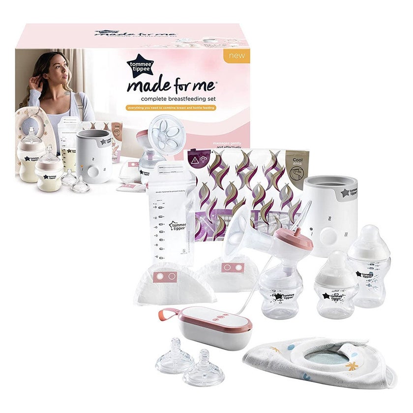 Tommee Tippee Closer To Nature Complete Breastfeeding & Baby Bottle Feeding Kit -White