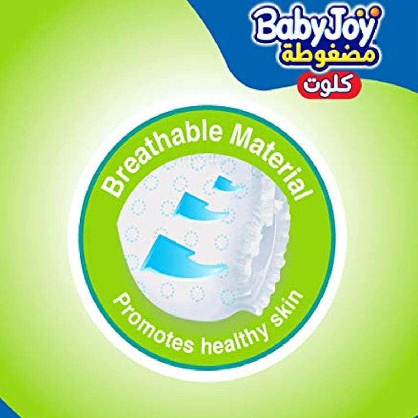 BabyJoy Compressed Diamond Pad Culotte Pant Baby Diapers, Size 6, Junior, XXL For 16-25Kg Baby, Giant Pack of 50's