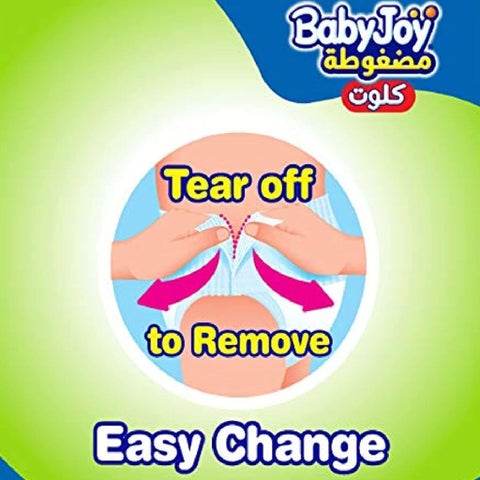 BabyJoy Compressed Diamond Pad Culotte Pant Baby Diapers, Size 6, Junior, XXL For 16-25Kg Baby, Giant Pack of 50's