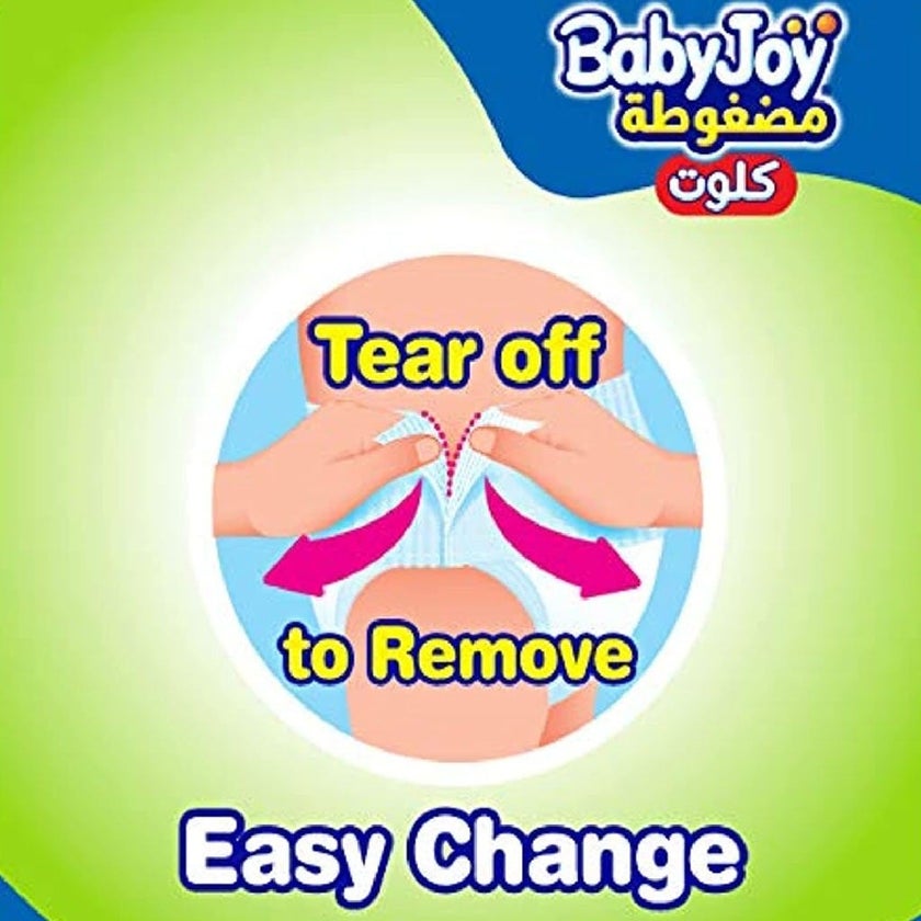 BabyJoy Compressed Diamond Pad Culotte Pant Baby Diapers, Size 6, Junior, XXL For 16-25Kg Baby, Giant Pack of 50's