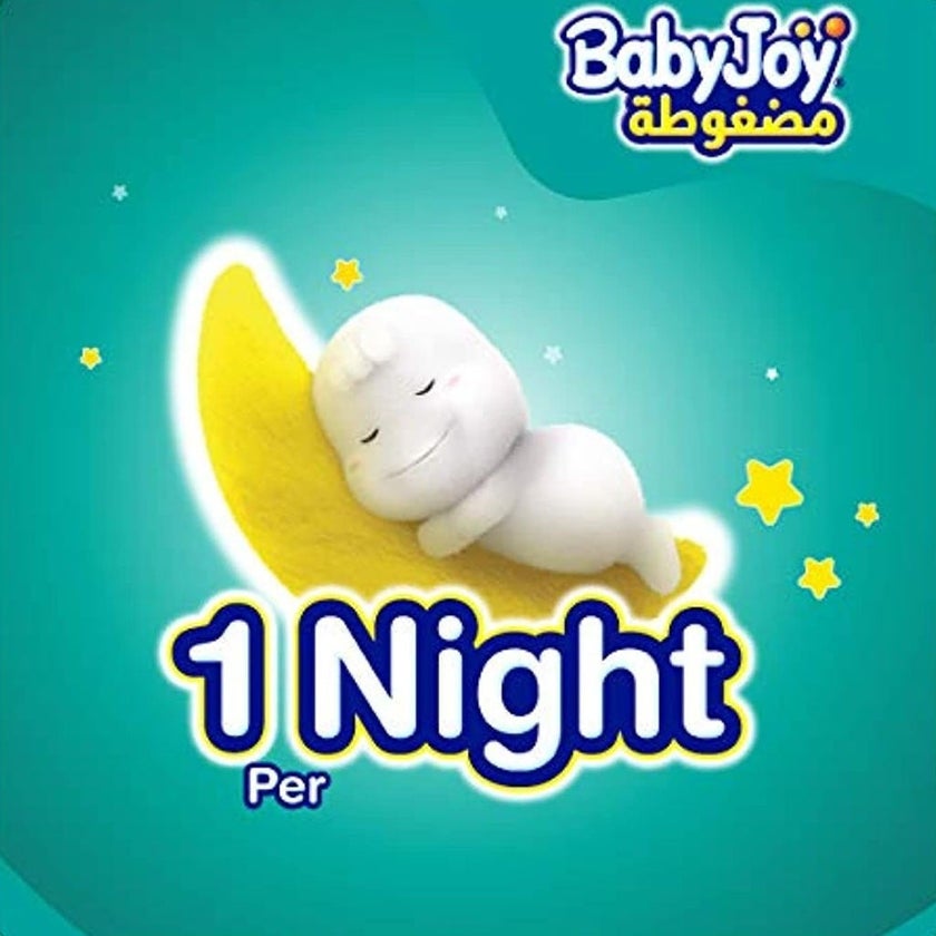 BabyJoy Compressed Diamond Pad Baby Diapers, Size 7, For 18+Kg Baby, Pack of 42's