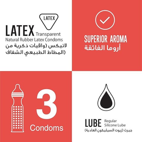 Wolaid 3 in 1 Contoured, Ribbed And Studded Condoms, Pack of 3's