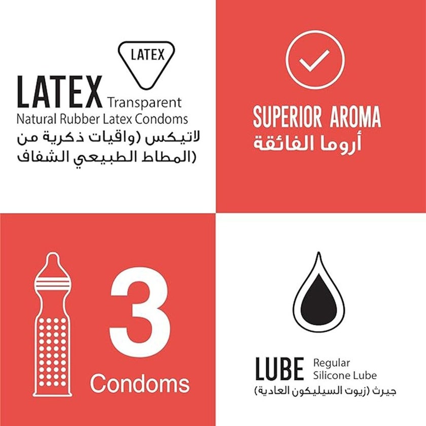 Wolaid 3 in 1 Contoured, Ribbed And Studded Condoms, Pack of 3's