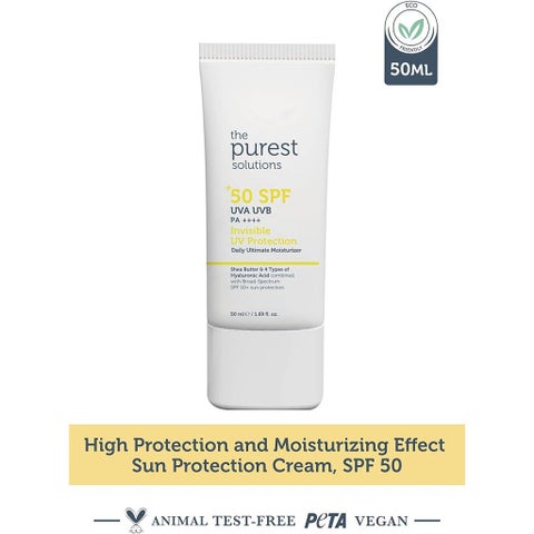 The Purest Solutions Invisible UV Protection Daily Ultimate Moisturizer Sunscreen With SPF 50+ & PA++++ 50ml