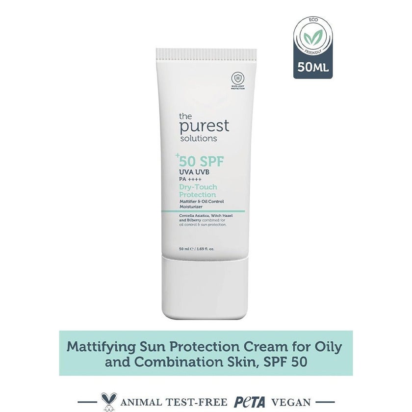 The Purest Solutions Dry-Touch Protection Mattifier & Oil Control Moisturizer Sunscreen With SPF 50+ & PA++++ 50ml