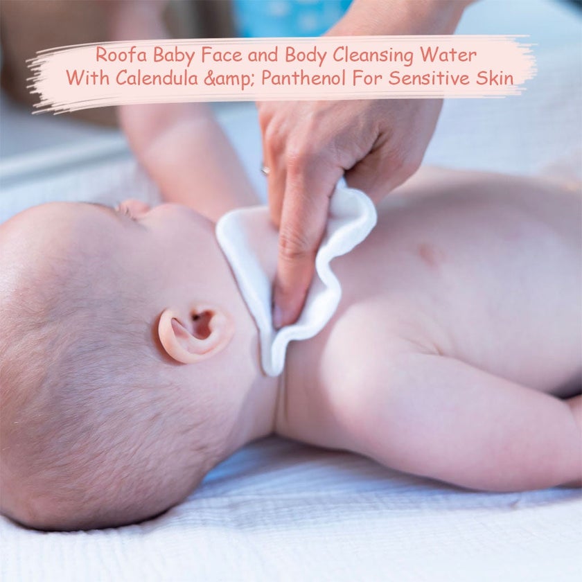 Roofa Baby Face and Body Cleansing Water With Calendula & Panthenol For Sensitive Skin 200ml