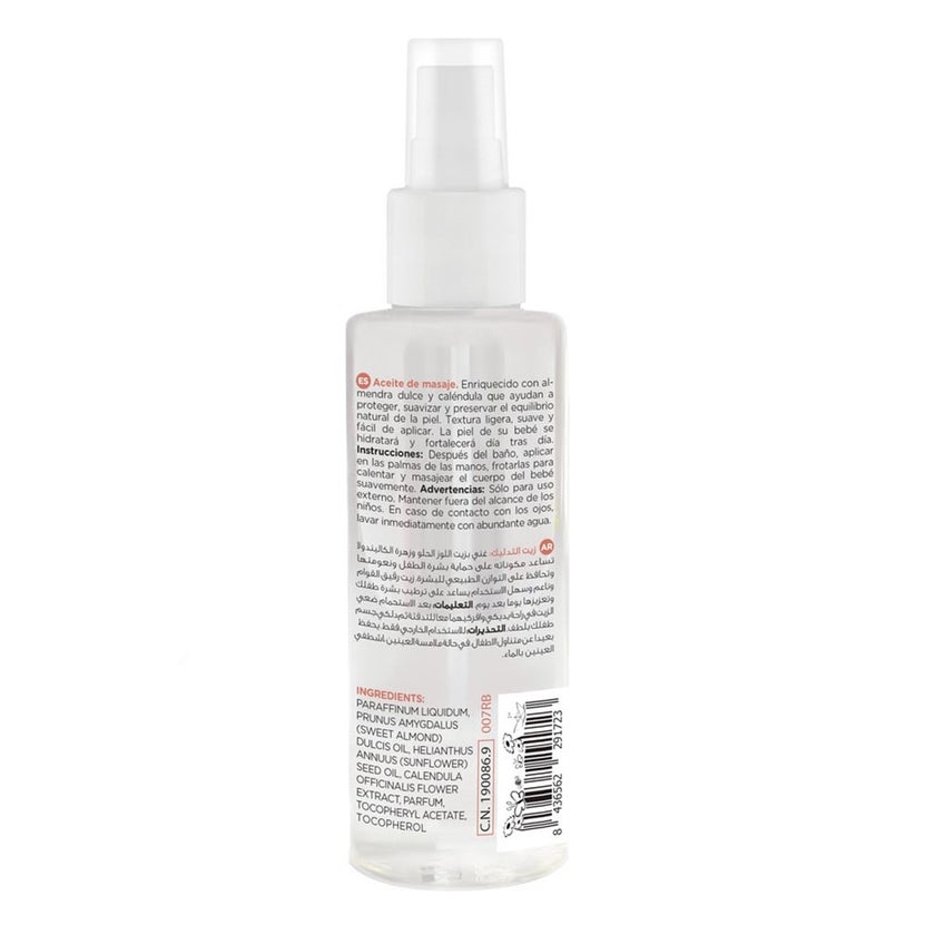 Roofa Baby Body Massage Oil With Calendula & Sweet Almond For Sensitive Skin 100ml