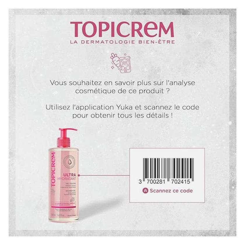 Topicrem Ultra Hydrant Shower Gel For Sensitive & Dry Skin 500ml