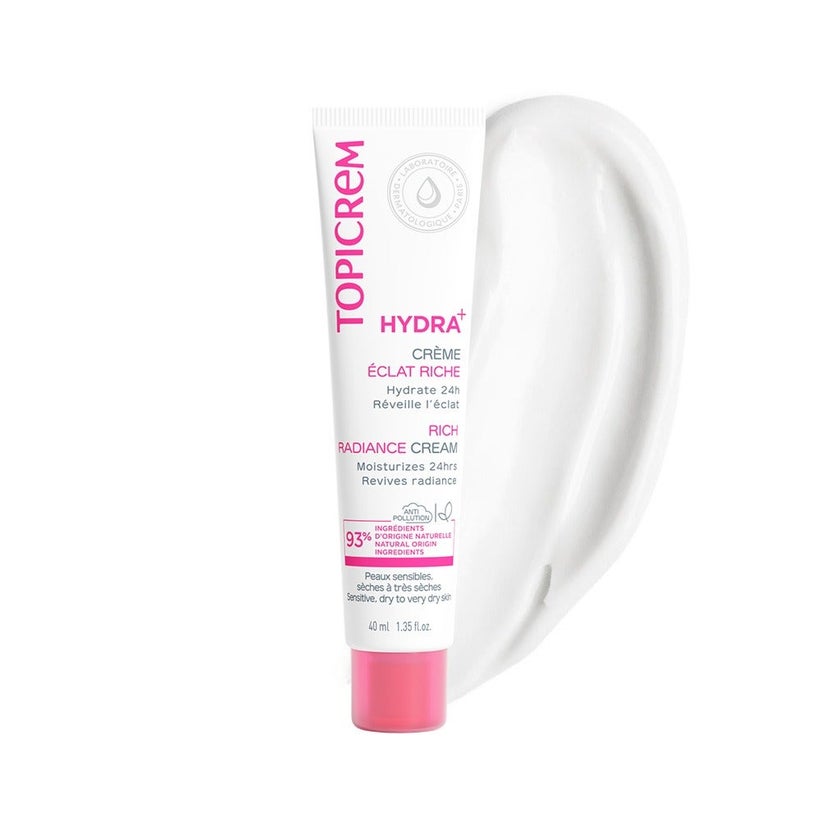 Topicrem Hydra+ Rich Moisturizing Radiance Cream For Sensitive & Dry To Very Dry Skin 40ml
