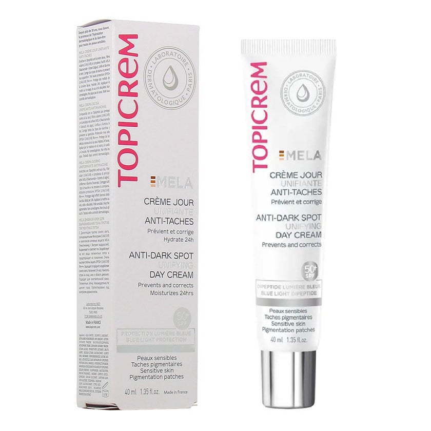Topicrem Mela Anti-Dark Spot Unifying Day Cream For Sensitive Skin With Pigmentation SPF 50+ 40ml
