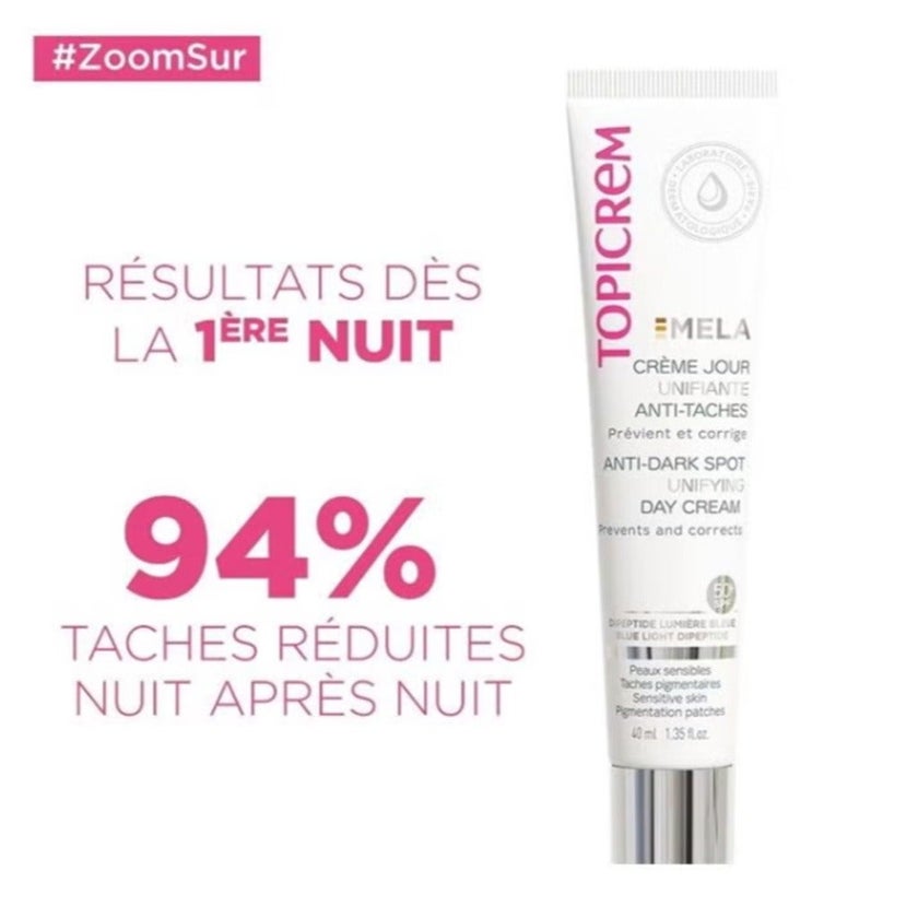 Topicrem Mela Anti-Dark Spot Unifying Day Cream For Sensitive Skin With Pigmentation SPF 50+ 40ml