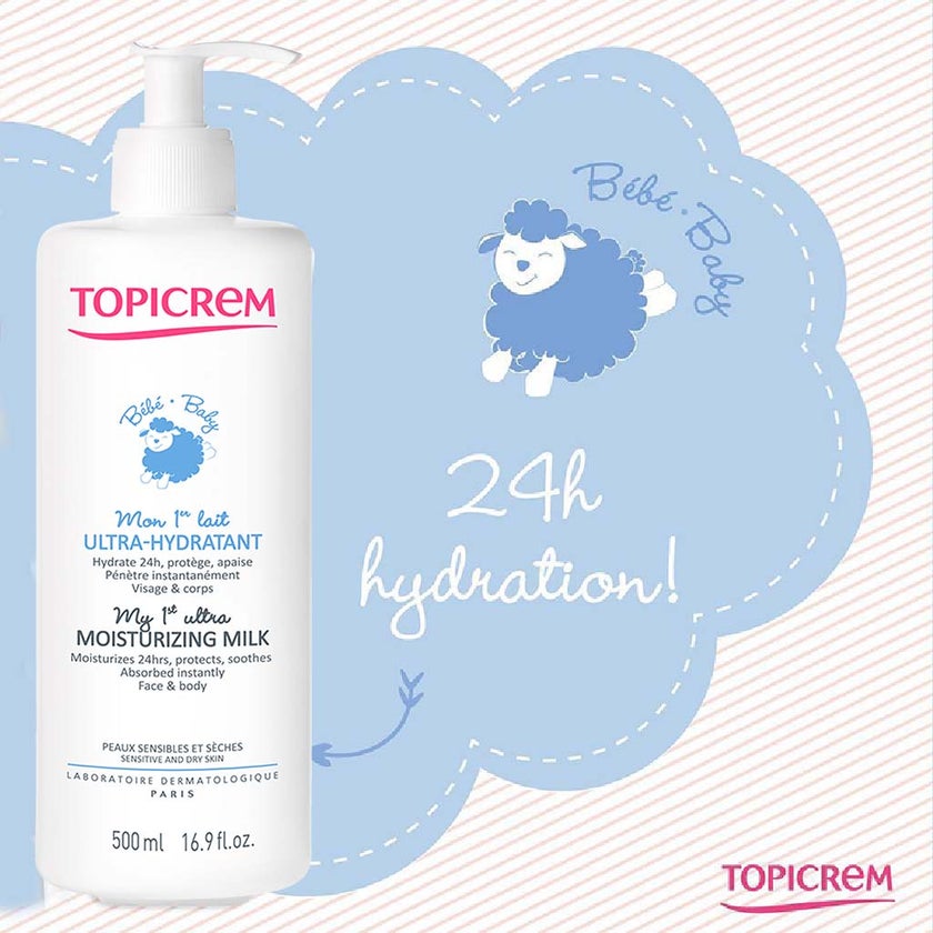 Topicrem Baby My 1st Ultra Moisturizing Milk For Sensitive & Dry Skin 500ml