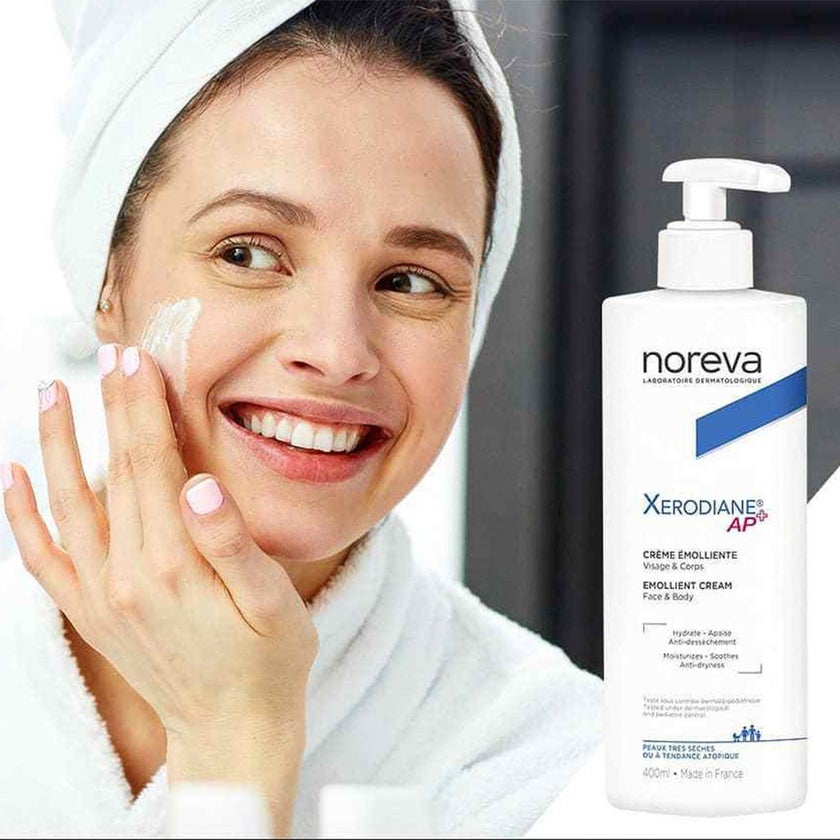 Noreva Xerodiane Ap+ Emollient Cream, Moisturizer For Face And Body 400ml