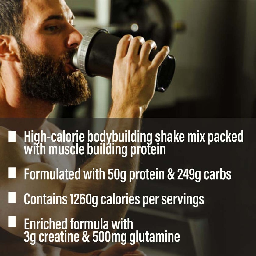 Muscle Bolt Mass Gainer Protein Powder Mix For Weight Gain, Chocolate 6lb