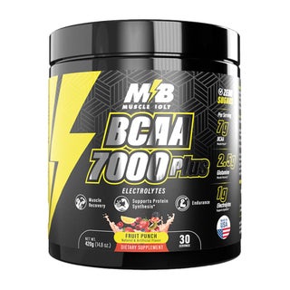 Muscle Bolt BCAA 7000 Plus For Muscle Recovery & Endurance Fruit Punch 30 Servings, 420g