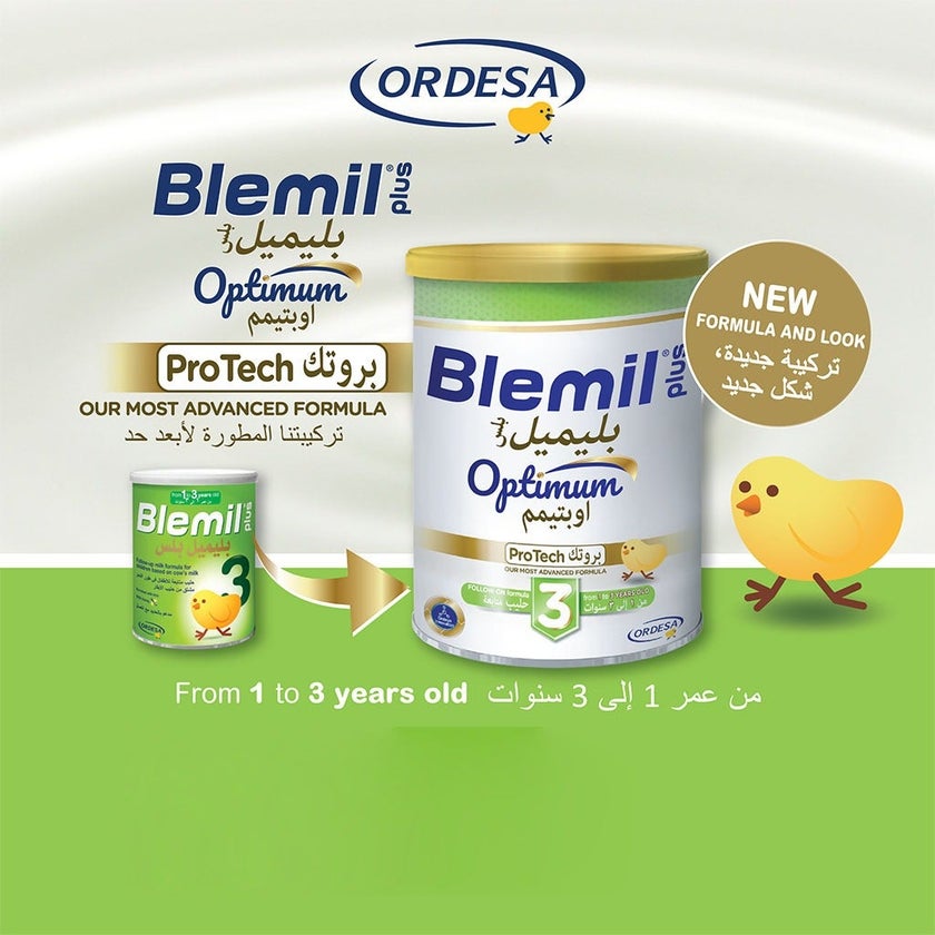 Blemil Plus Optimum Protech Stage 3 Toddlers Milk Formula For 1 To 3 Years 400g