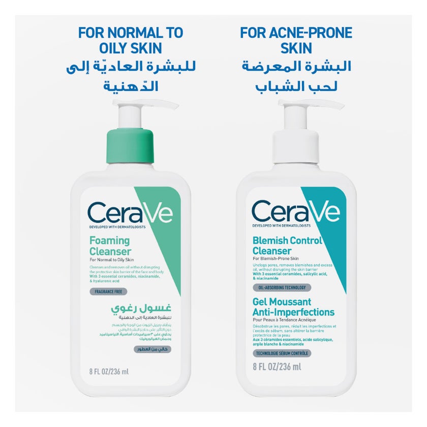 CeraVe Blemish Control 2% Salicylic Acid Cleanser, Acne Prone Skin 236ml