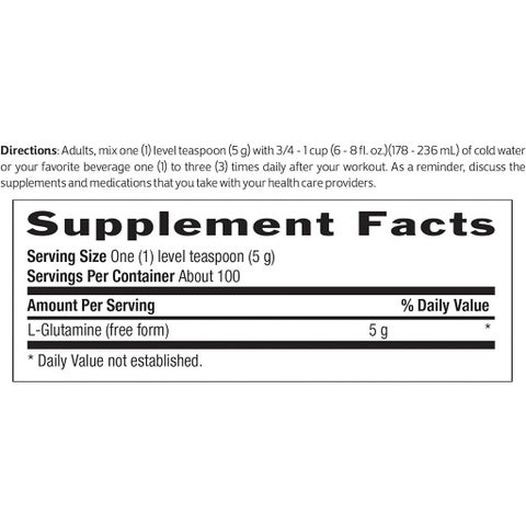 Biochem Glutamine Pure Fermented Amino acid Powder 500g