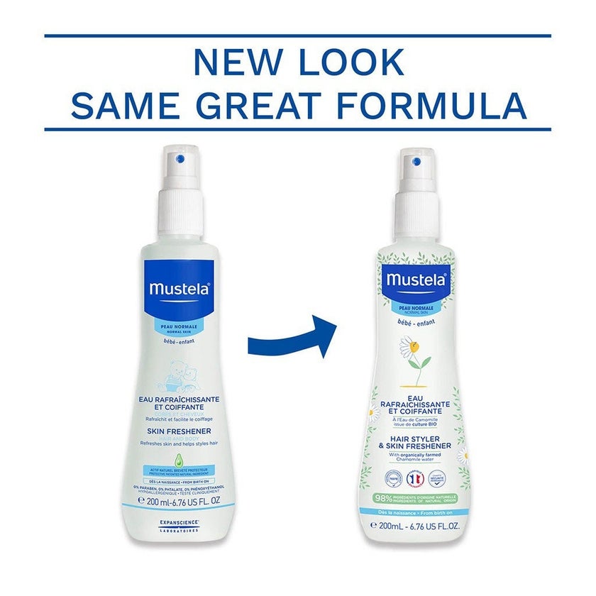 Mustela Baby Hair Styler & Skin Freshener 2 x 200ml, Promo Pack of 2's