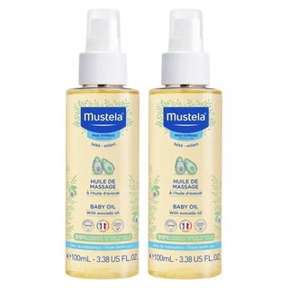 Mustela Baby Massage Oil With Avocado 2 x 100ml, Promo Pack of 2's