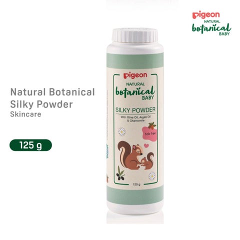 Pigeon Natural Botanical Baby Silky Talc-Free Powder - 125g