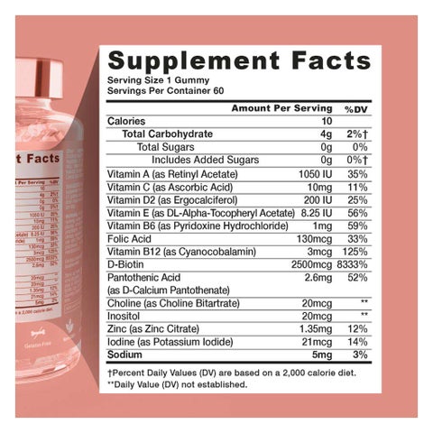 Dr. Gummies Beauty Adult Gummies with Biotin & Antioxidants, Pack of 60's