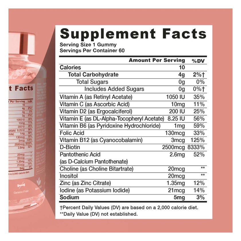 Dr. Gummies Beauty Adult Gummies with Biotin & Antioxidants, Pack of 60's