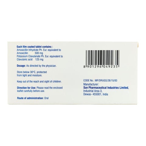 Enhancin 625mg Tablets, Pack of 20's