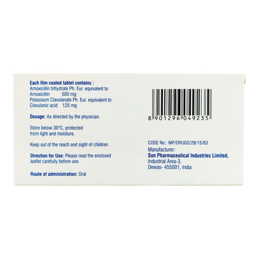 Enhancin 625mg Tablets, Pack of 20's