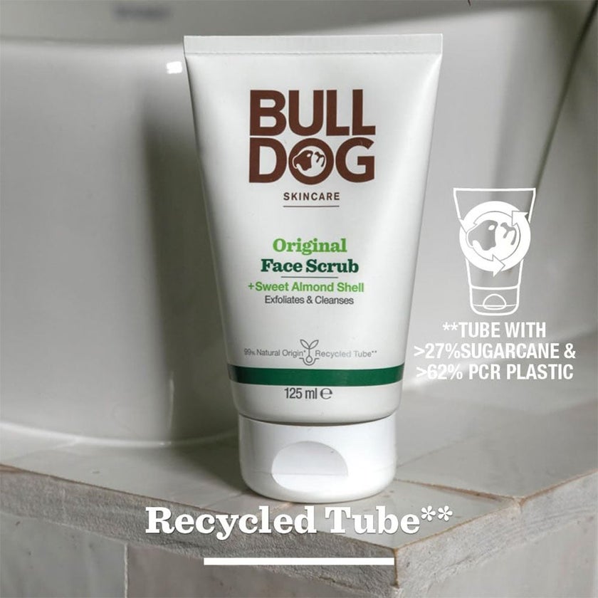 Bulldog Skincare Original Face Scrub For Men With Sweet Almond Shell 125ml