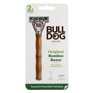 Bulldog Skincare Original Bamboo Razor + 2 Blade Cartridges, Pack of 3 Pieces