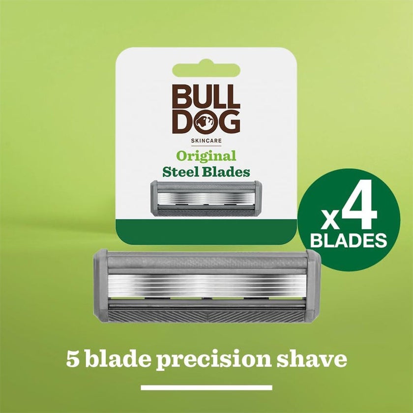 Bulldog Skincare Original Steel Blades, Pack of 4's