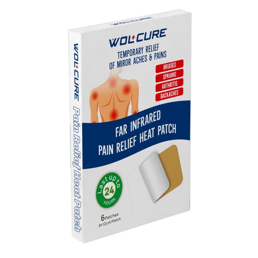 Wolcure Far Infrared Pain Relief Heat Patch, Pack of 6's