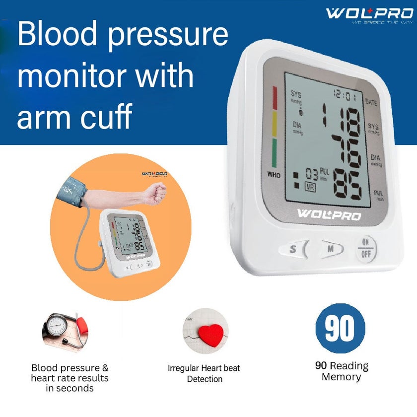Wolpro Upper Arm Blood Pressure Monitor WOLBP01 