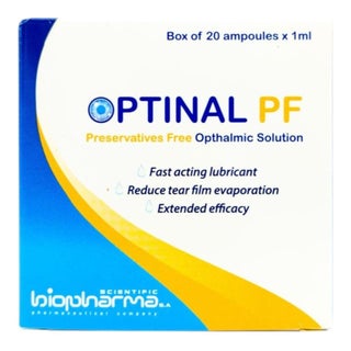 Optinal PF Eye Drops Vials, Pack of 20's